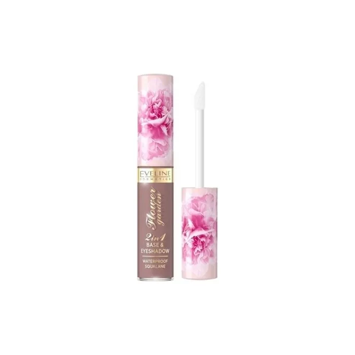 Eveline Flower Garden Base & Eyeshadow Waterproof Liquid Shadows 2in1 No.3 6.5ml