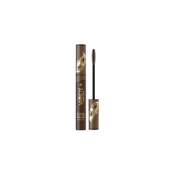 Variete Volumizing & Lengthening Mascara, Brown - Silicone Brush, Long-Lasting Formula
