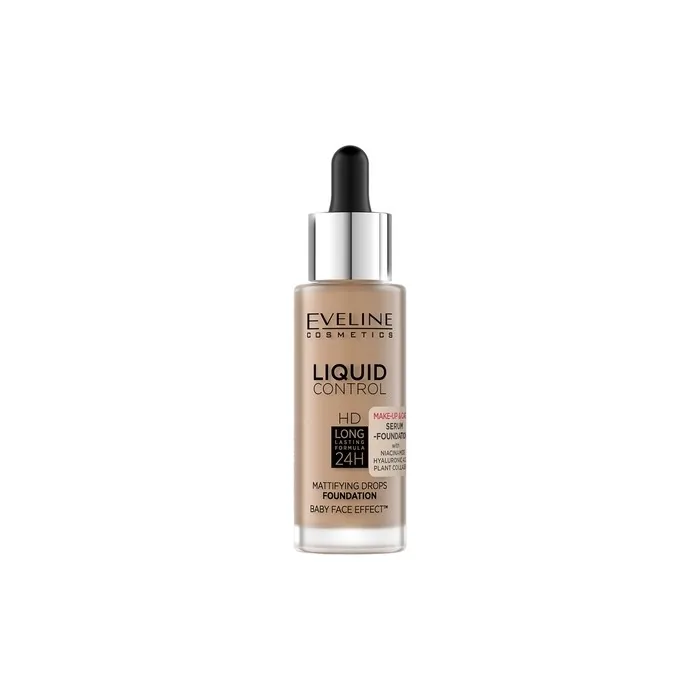 Eveline Liquid Control Hd Foundation With Dropper 060 Sunny Beige 32ml
