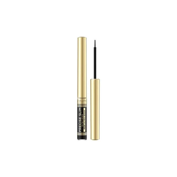 Eveline Precise Slim Long-Lasting Eyeliner In Ink Bottle Vinyl Black 2.8ml