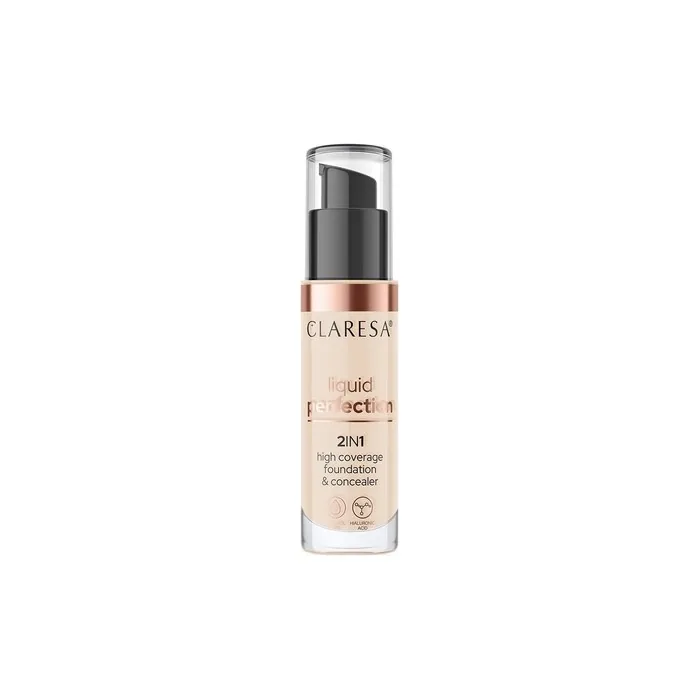 Claresa Liquid Perfection 2in1 Concealer And Foundation With Matte Finish In Liquid 102 Warm Medium 34g