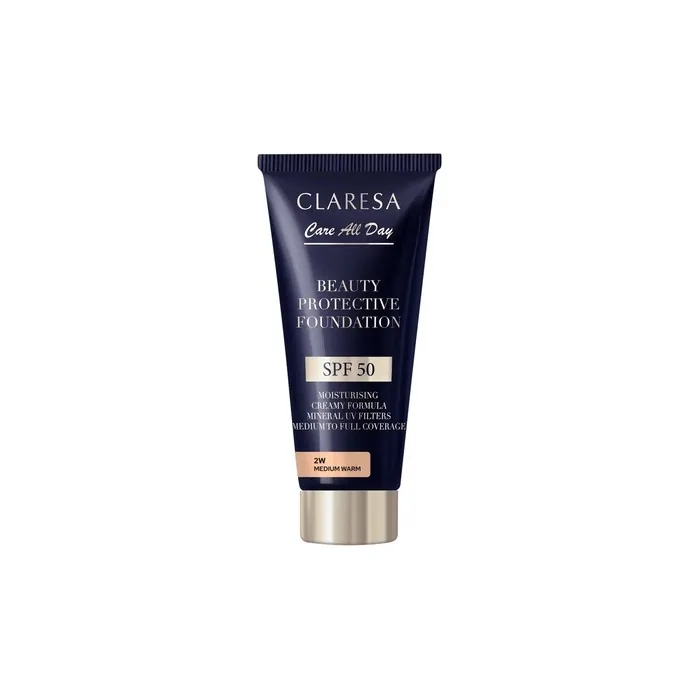 Claresa Beauty Protective Foundation Moisturizing Foundation With Spf50 2w Medium Warm 30ml