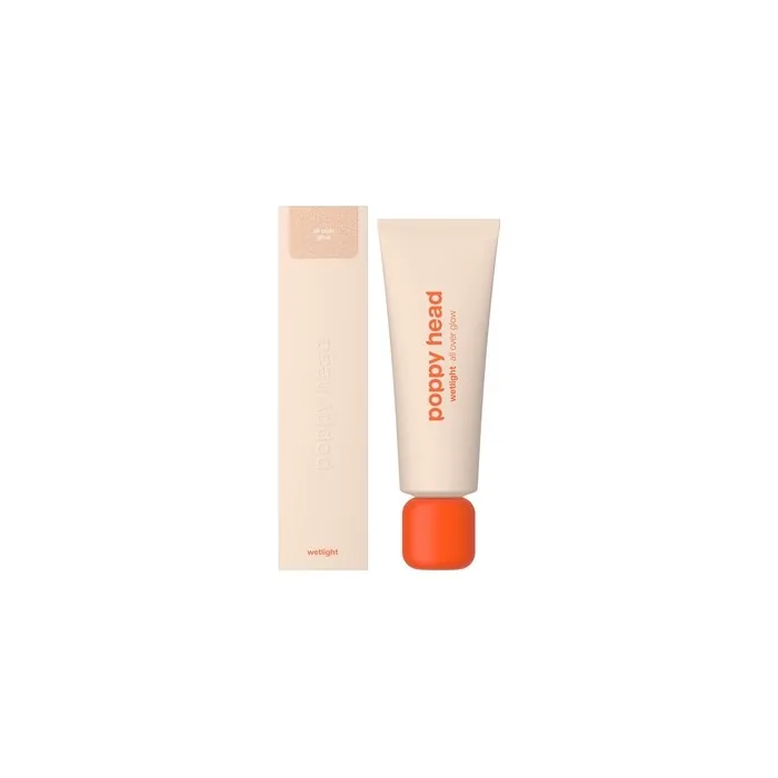 Poppy Head Wetlight All Over Glow Liquid Highlighter For Body And Face 02 Glitterini 50ml