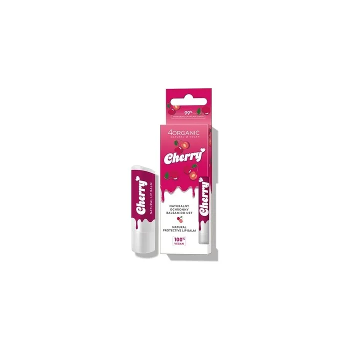 4organic Natural Lip Balm Cherry 5g