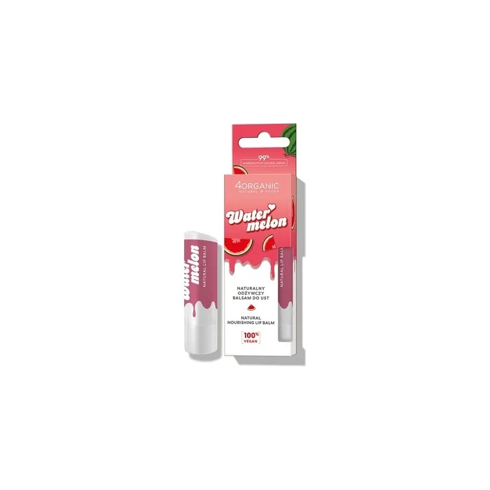 4organic Natural Lip Balm Nourishing Lip Balm Watermelon 5g