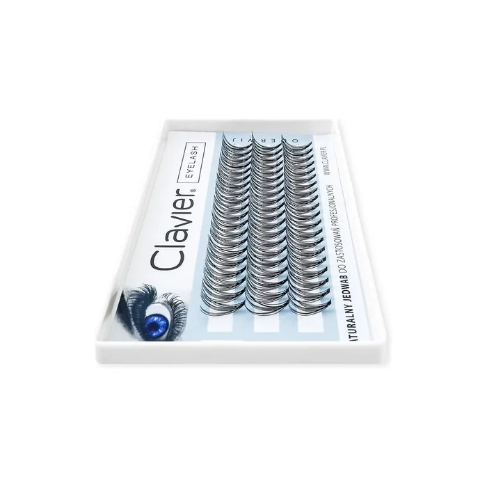 Clavier Artificial Lashes in Tufts C-Curl Classic 10 Real Silk Eyelash Tufts