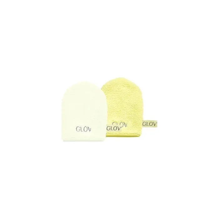 Glov Wateronly Skin Makeup Remover And Face Cleansing Glove Baby Banana Ivory 2 Pieces