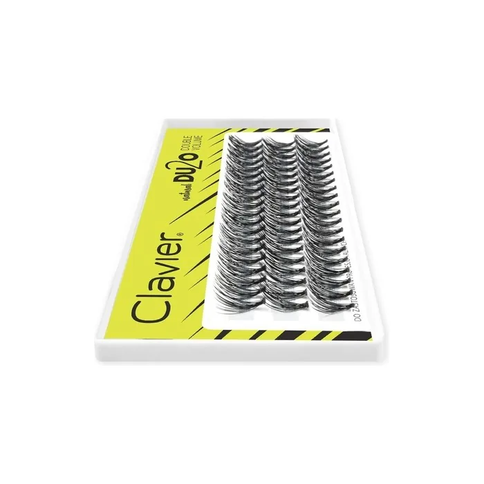 Clavier Artificial Lashes in Tufts Du2o Double Volume 20 Lashes in a Tuft Different Lengths from 8 to 14mm Ultra Volume for a Perfect Look 9mm