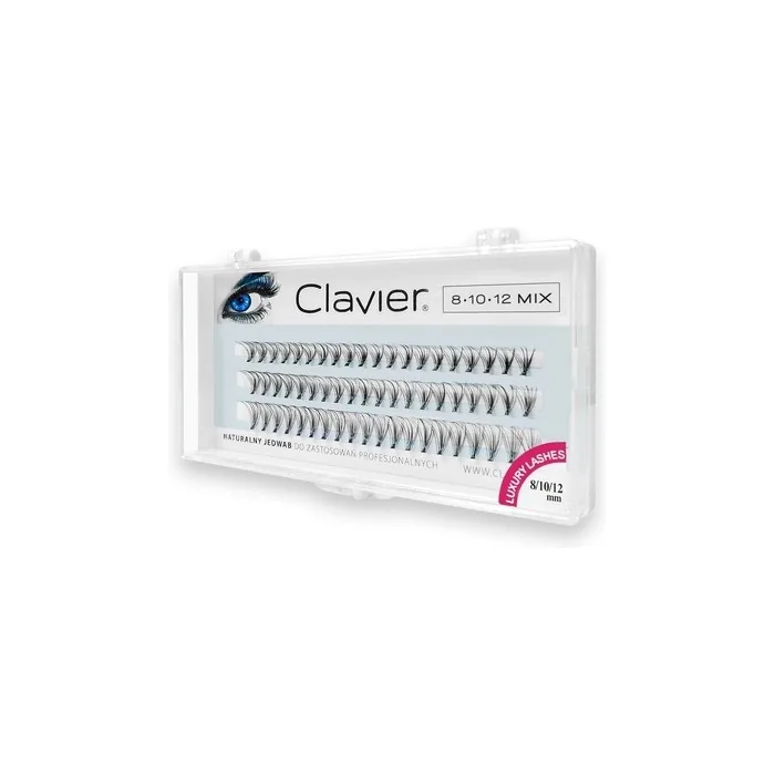 Clavier Luxury Lashes Classic Mix 8/10/12mm Black Silk Eyelash Clusters
