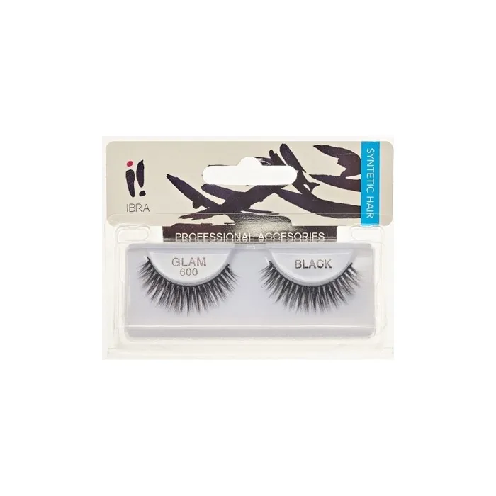 Ibra Glam 600 Black False Eyelashes On Strip