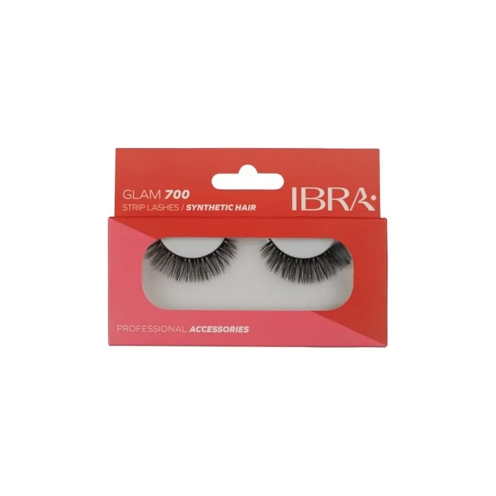 Ibra Glam 700 Black Artificial Eyelashes On Strip