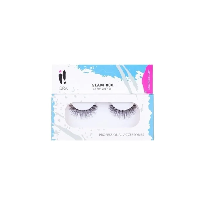 Glam 800 Black Ibra Artificial Strip Eyelashes