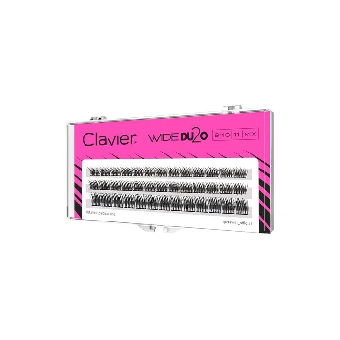 Clavier Tufted Eyelashes Wide Du2o False Eyelashes 20D Natural C Curl Lash