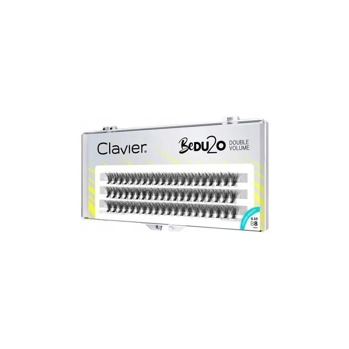 Clavier Artificial Eyelashes in Clusters BeDu2o Double Volume Various Lengths 8-14mm Ultravolume for a Perfect Look 8mm