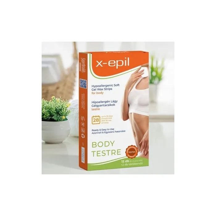 Soft Gel Wax Strips Hypoallergenic Hair Removal Solution 12 Count
