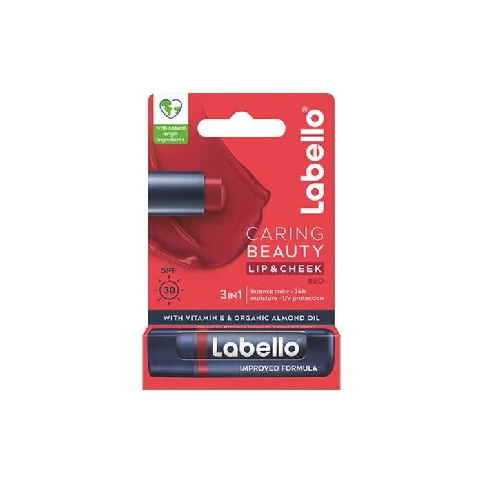 Labello Caring Beauty Lip & Cheek Balm SPF 30 Red 4.8g