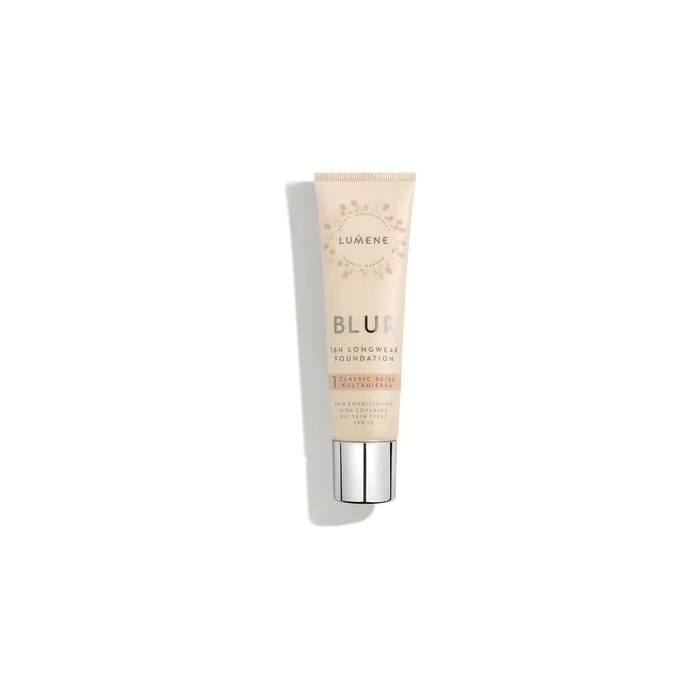 Lumene Blur Smoothing Foundation For All Skin Types Spf15 1 Classic Beige 30ml
