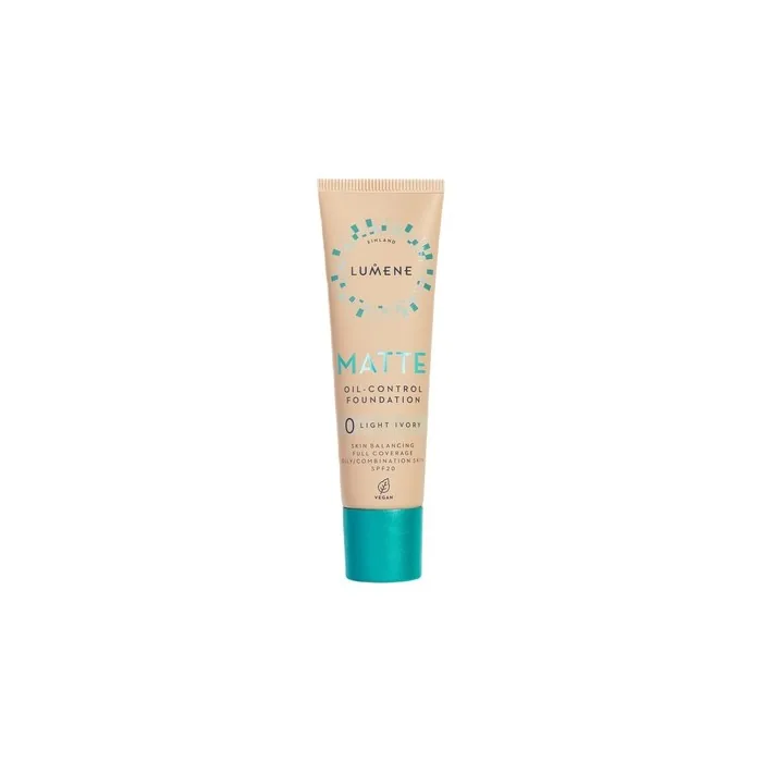 Lumene Matte Oil-Control Foundation Spf20 0 Light Ivory 30ml