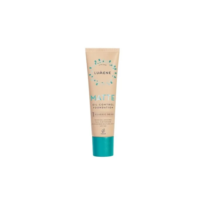 Lumene Matte Oil-Control Foundation Spf20 1 Classic Beige 30ml