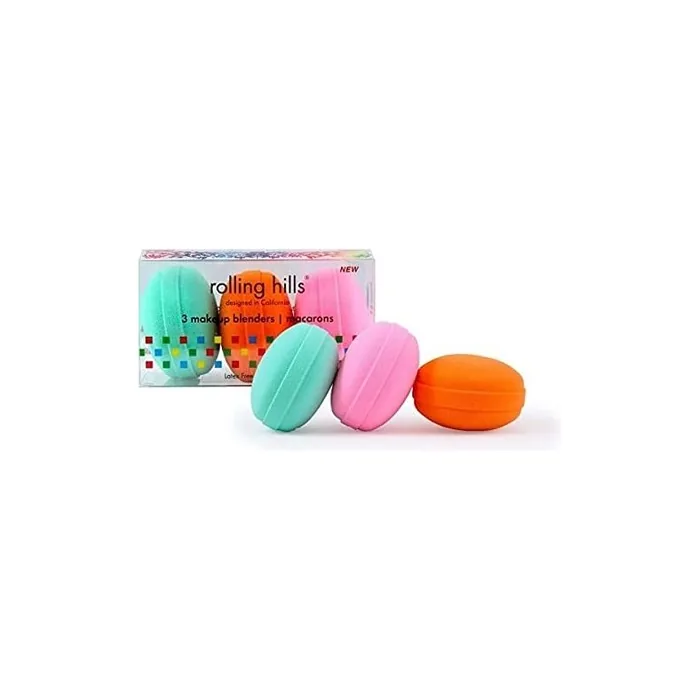 Rolling Hills 3 Makeup Blenders Macarons
