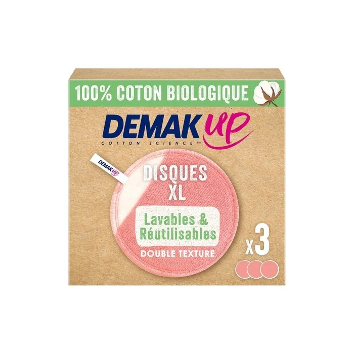 Demak'up Washable and Reusable Makeup Remover 100% Organic Cotton
