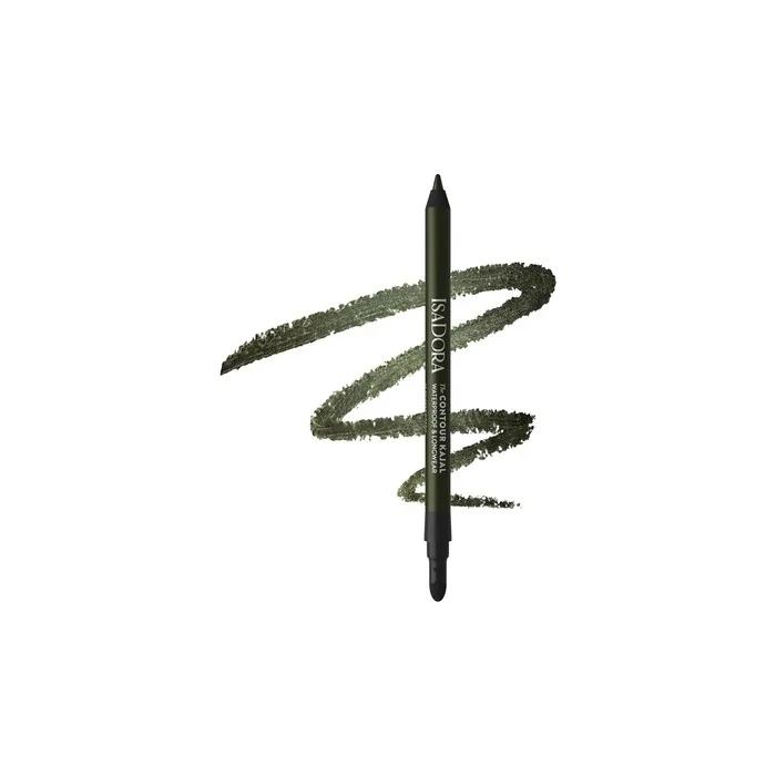 IsaDora Perfect Contour Kajal Black Eyeliner Pencil for Smokey Eyes Forest Green