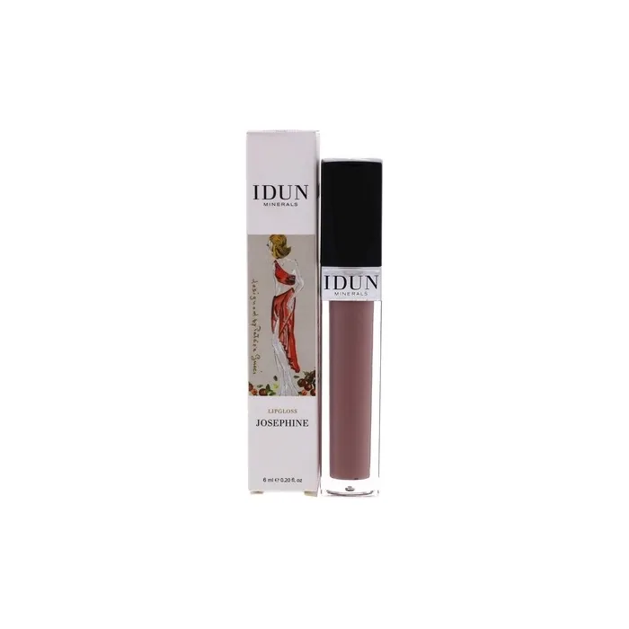 IDUN Minerals Lip Gloss Soft Creamy Formula for Velvet Soft Shiny Pout Intense Vitamin E Hydration for Dry Chapped Lips Non-Sticky Long Lasting Pigment 006 Josephine 0.27 oz Brownish Pink