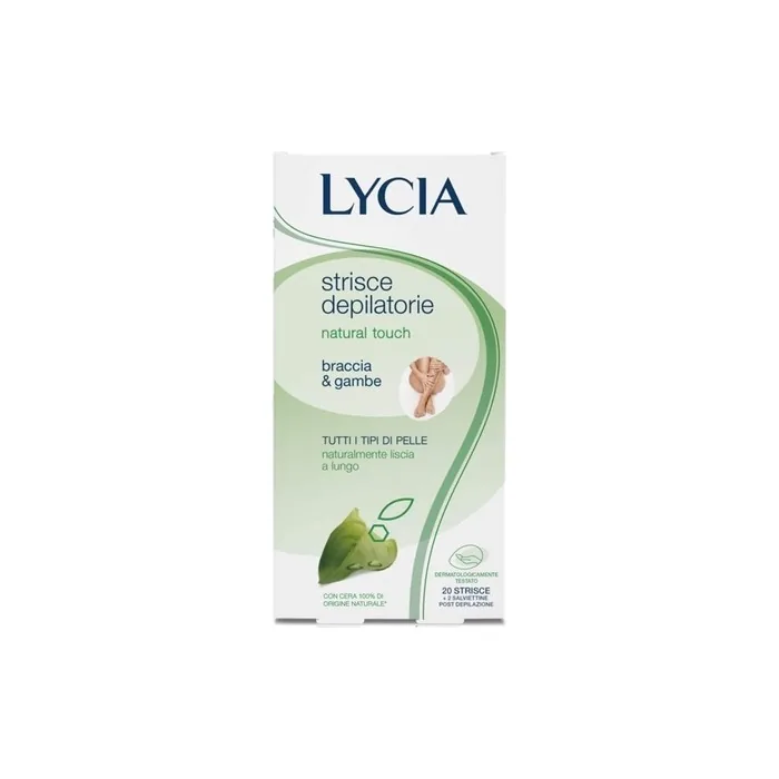 Lycia Natural Touch Depilatory Strips for Arms and Legs 20 Strips