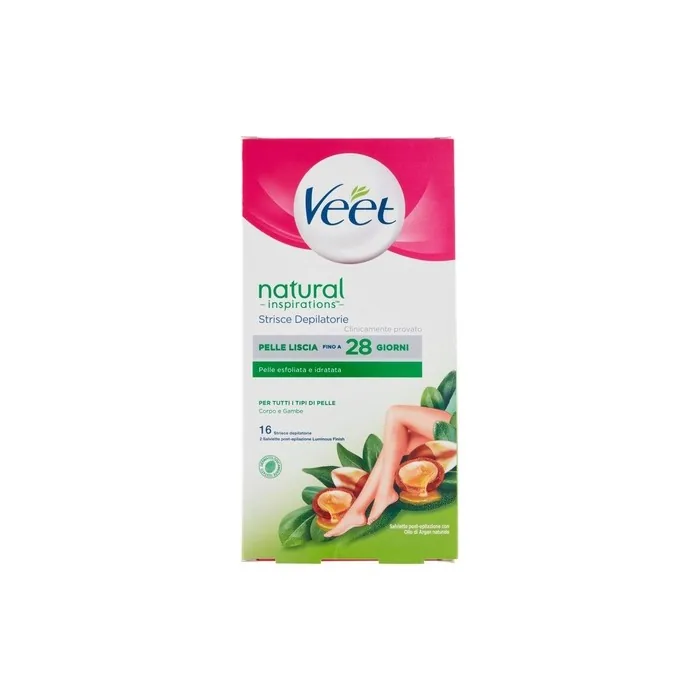 Veet Natural Body Wax Strips 16 Count