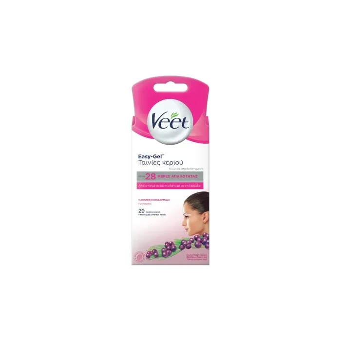 Veet Easy Gel Facial Hair Removal Strips 20 Pieces