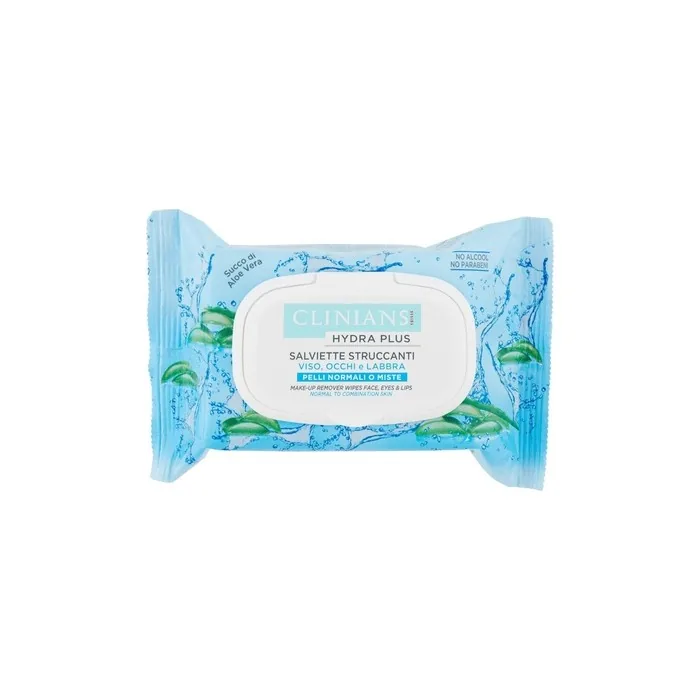 Clinians Hydra Basic Make-up Remover Wipes for Face, Eyes and Lips with Minerals