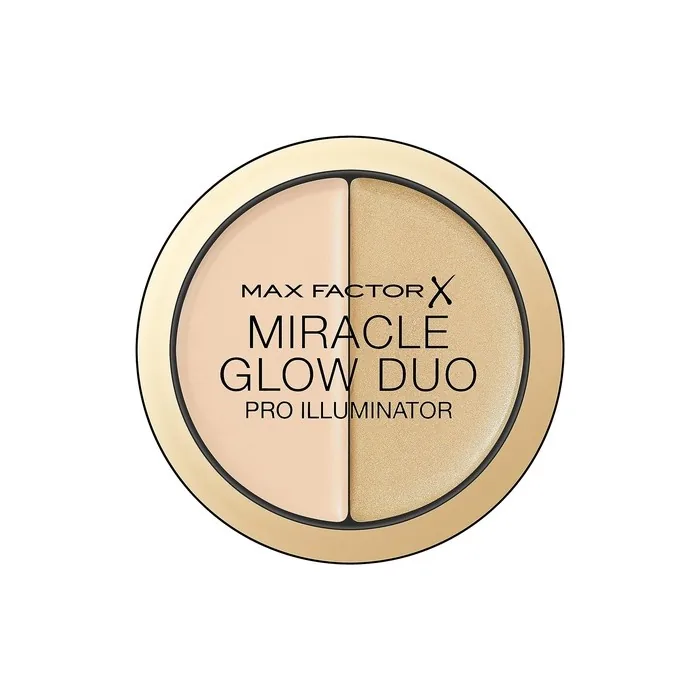 Max Factor Miracle Glow Duo Highlighter Light 10 Powder - Gold and Rose