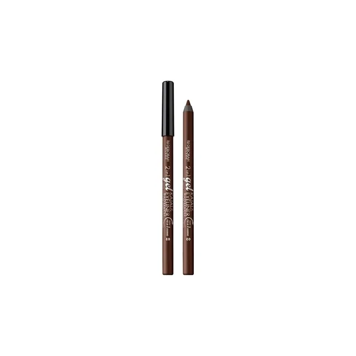 Deborah Milano Kajal 2-in-1 Eyeliner and Waterproof Eyeliner 02 Brown 1.21g