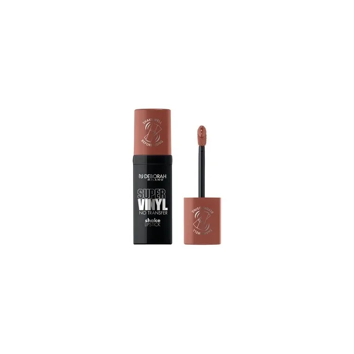 Deborah Milano Super Vinyl Lipgloss Liquid Vinyl Lipstick No. 2 Caramel Intense Color No Transfer and Mirror Shine Up to 16 Hours