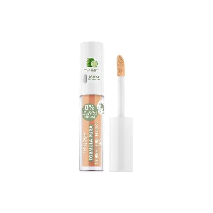 Deborah Fluid Concealer Pure Formula Bio N.02 Beige - Anti-Wrinkle, 0% Silicones