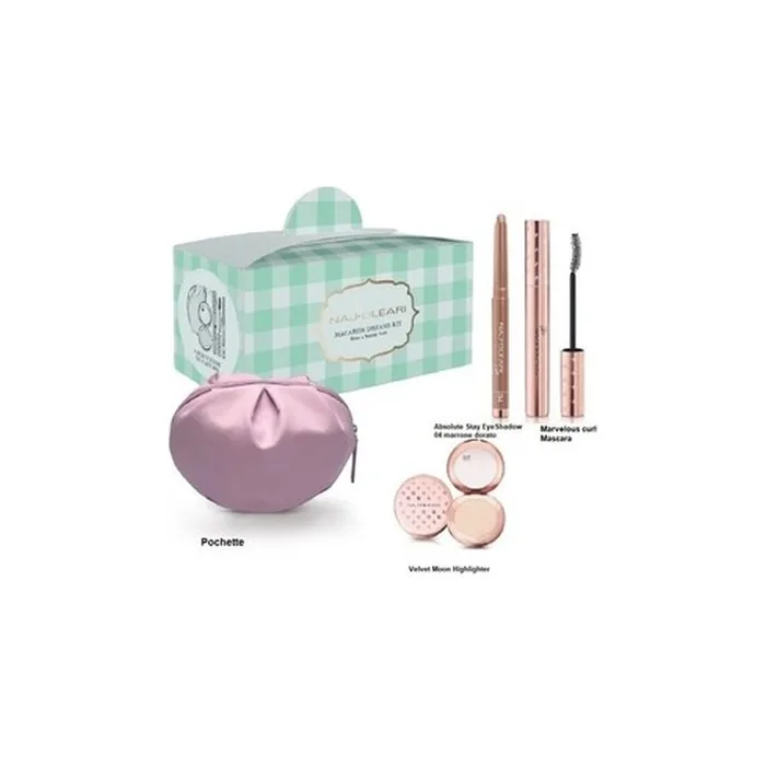 Najoleari Macaron Dream Kit Mascara Eyeshadow Highlighter Free Pouch