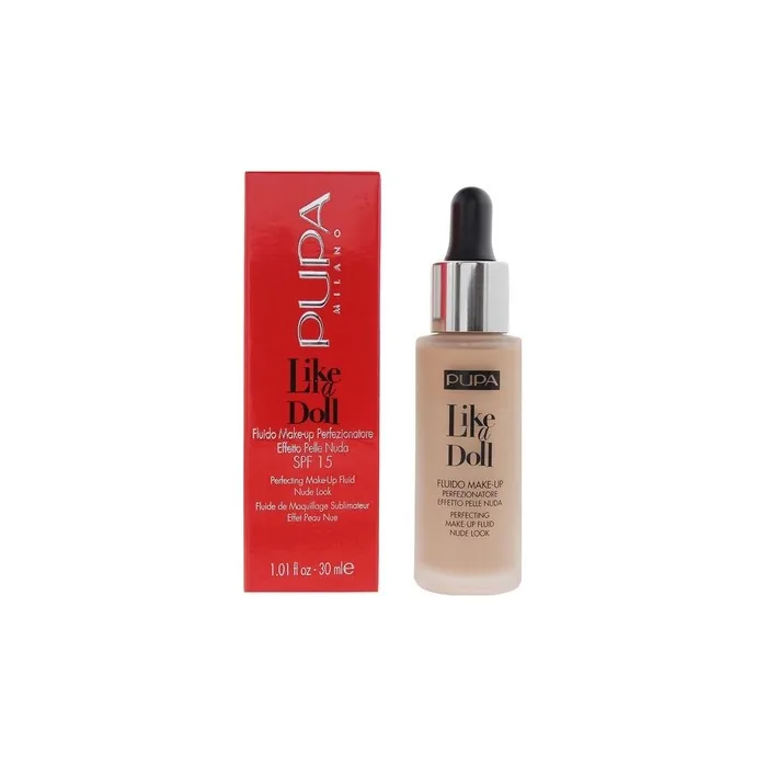 Pupa Like A Doll 020 Light Beige Liquid Foundation 30ml For Women