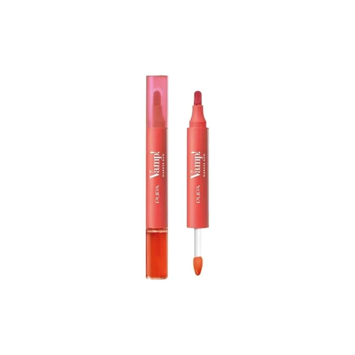 Vamp Marker Duo Lip Marker & Oilgloss 007 Red Potion 4 Ml