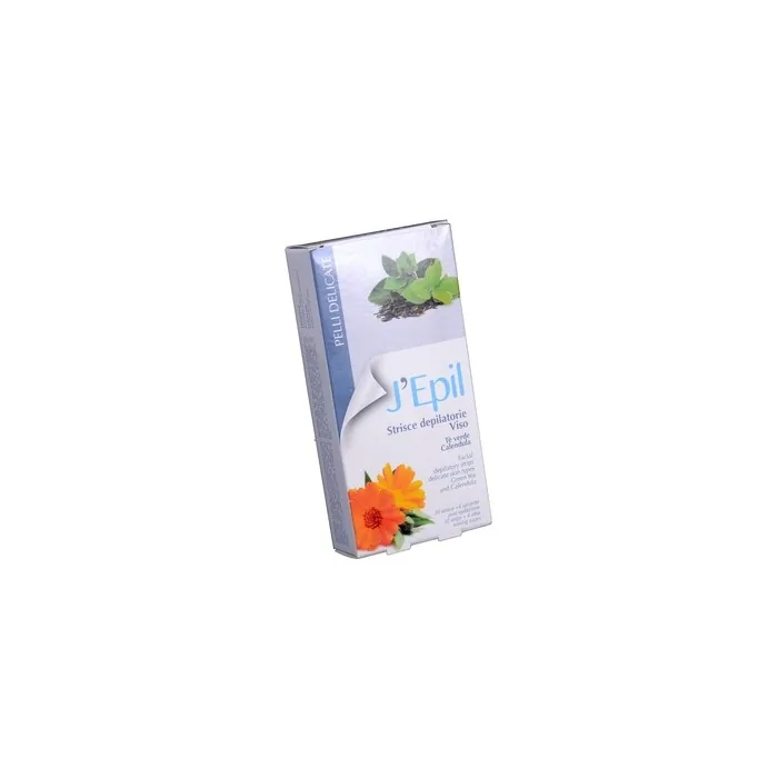 J'Epil Face Wax Strips Green Tea & Calendula