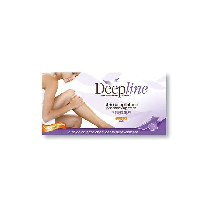 DEEPLINE Body Cold Wax Strips with 2 Free After Wax Cloths - Pack of 6