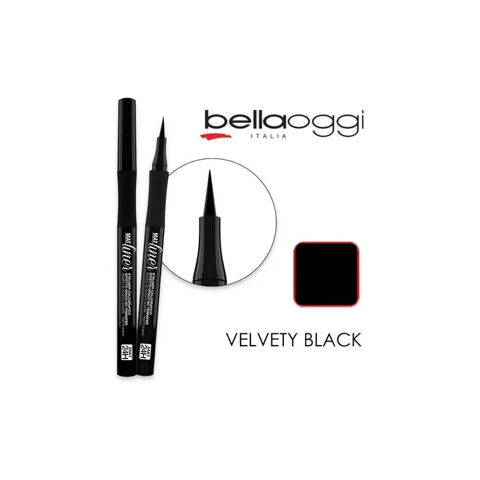 Bella Oggi Mat Liner Eyeliner Finish Mat No Transfer Velvety Black