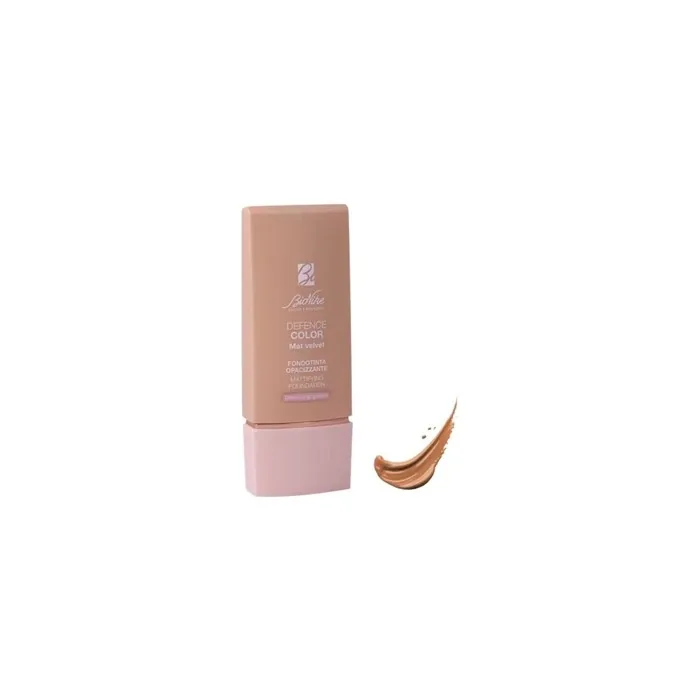 BioNike Defence Color Matte Velvet Foundation for Oily and Sensitive Skin 30ml - Color 05 Honey
