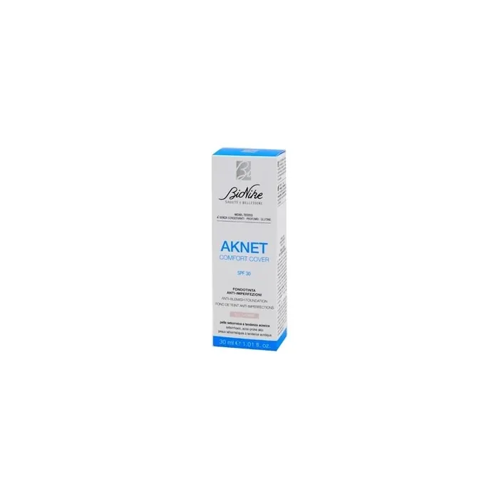 Bionike Aknet Comfort Cover Spf 30 Foundation Antiimperfections 101 Ivory 30 Milliliters
