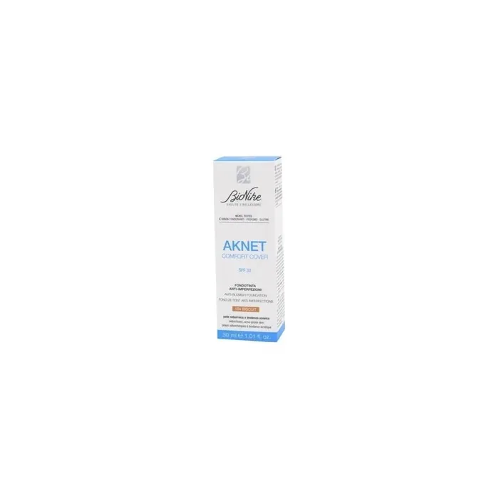 Bionike Aknet Comfort Cover Spf 30 Foundation Antiimperfections 104 Biscuit 30 Ml