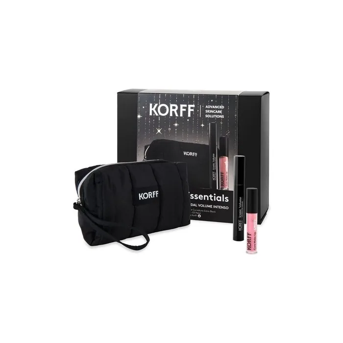 Korff Make-Up Essential Iconic Volume Mascara 9ml and Comfort Lip Gloss 03 Petal