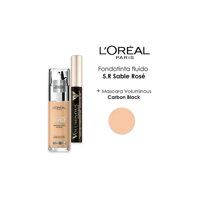 L'Oreal Foundation Accord Parfait Sable Ros Mascara Voluminous