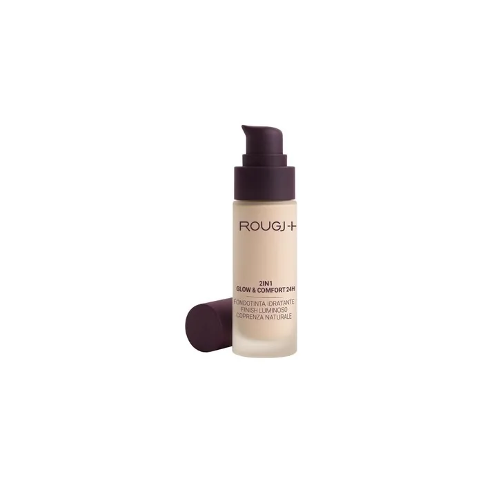 Rougj 2 in 1 Glow & Comfort 24H Hydrating Foundation 30ml - Color 02 Light Beige