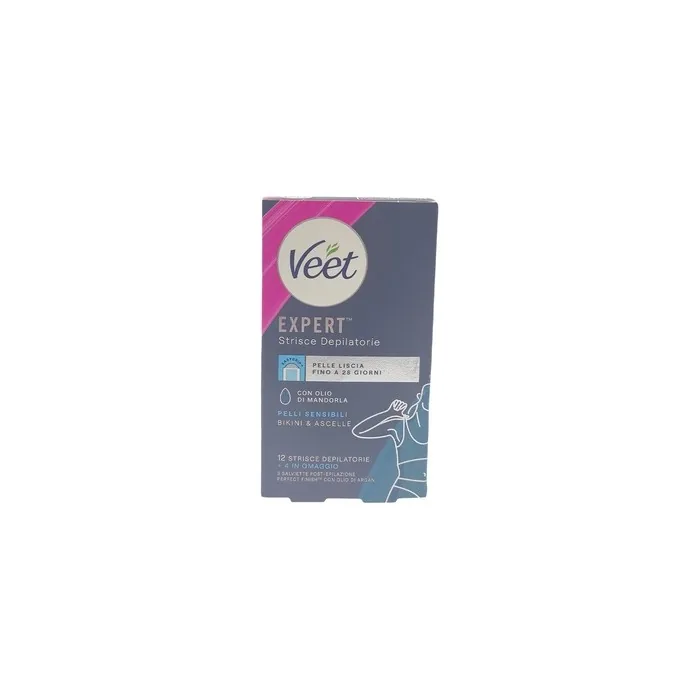 Veet Expert Sensitive Skin Underarm and Bikini Area Wax Strips 16 Strips