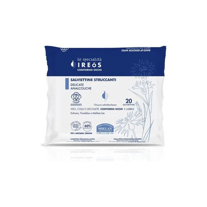 Helan Ireos Gentle Makeup Remover Wipes for Sensitive Skin 20 Count