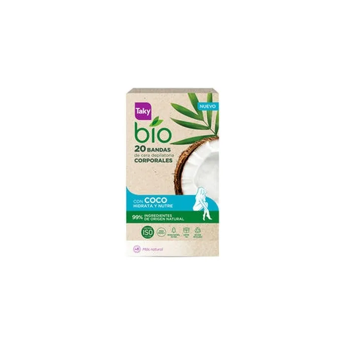 Bio Coco Depilatory Body Wax Strips - 20 Units